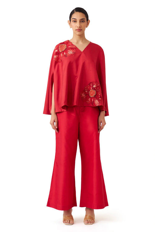 Carmine Poppy Co-ord Set