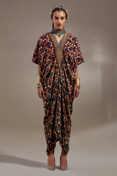 Jamuni Anka Zia Dot Trapeze Dress