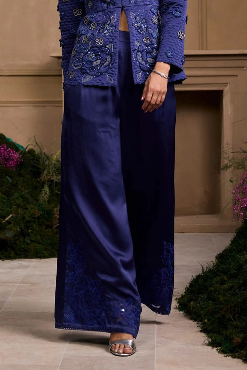 Cobalt Blue Wide Legged Pants