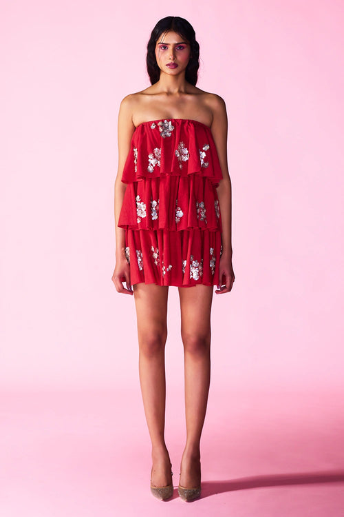 Loveleen Red Tube Dress
