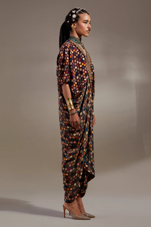 Jamuni Anka Zia Dot Trapeze Dress