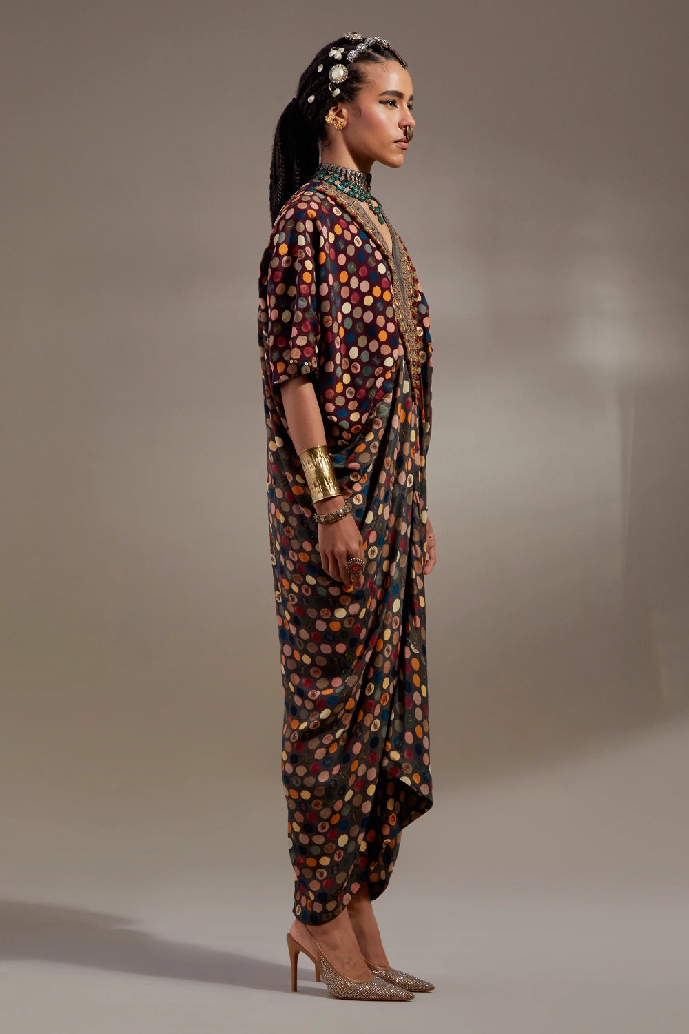 Jamuni Anka Zia Dot Trapeze Dress
