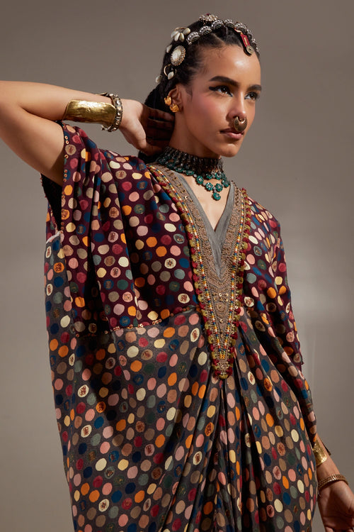 Jamuni Anka Zia Dot Trapeze Dress