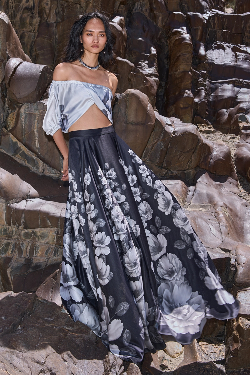 Floral Print Maxi Skirt