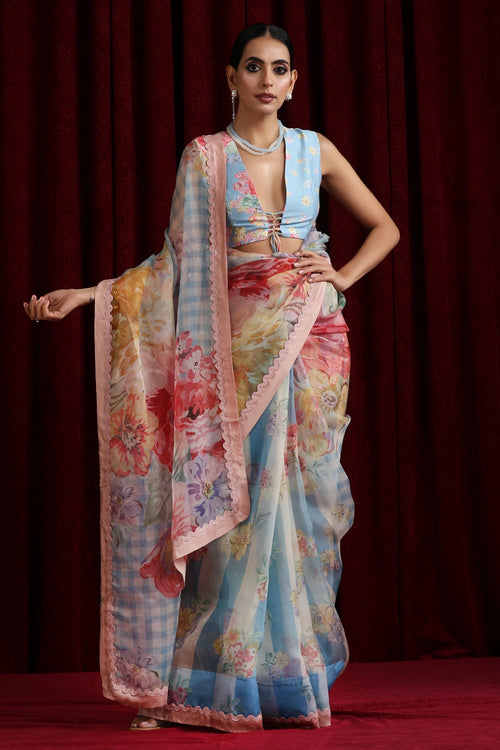 Rani Bloom Saree Set