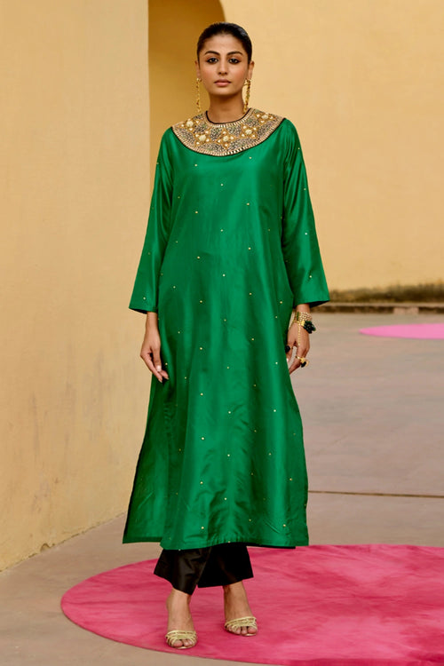 Jantar Mantar Emerald Chintz Kurta Set