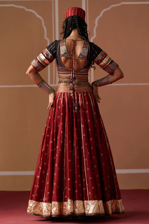 Kriti Blouse with Kesar Skirt and Niviya Dupatta