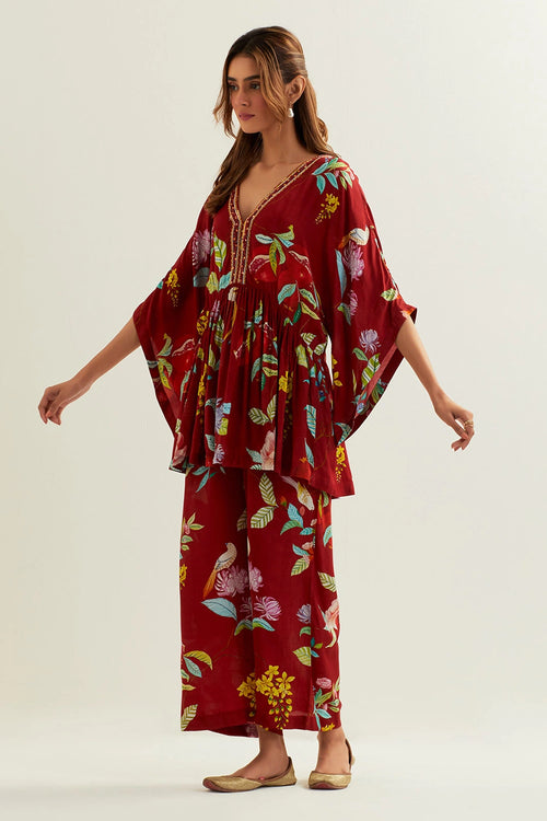 Maia Short Kaftan Top With Bottom