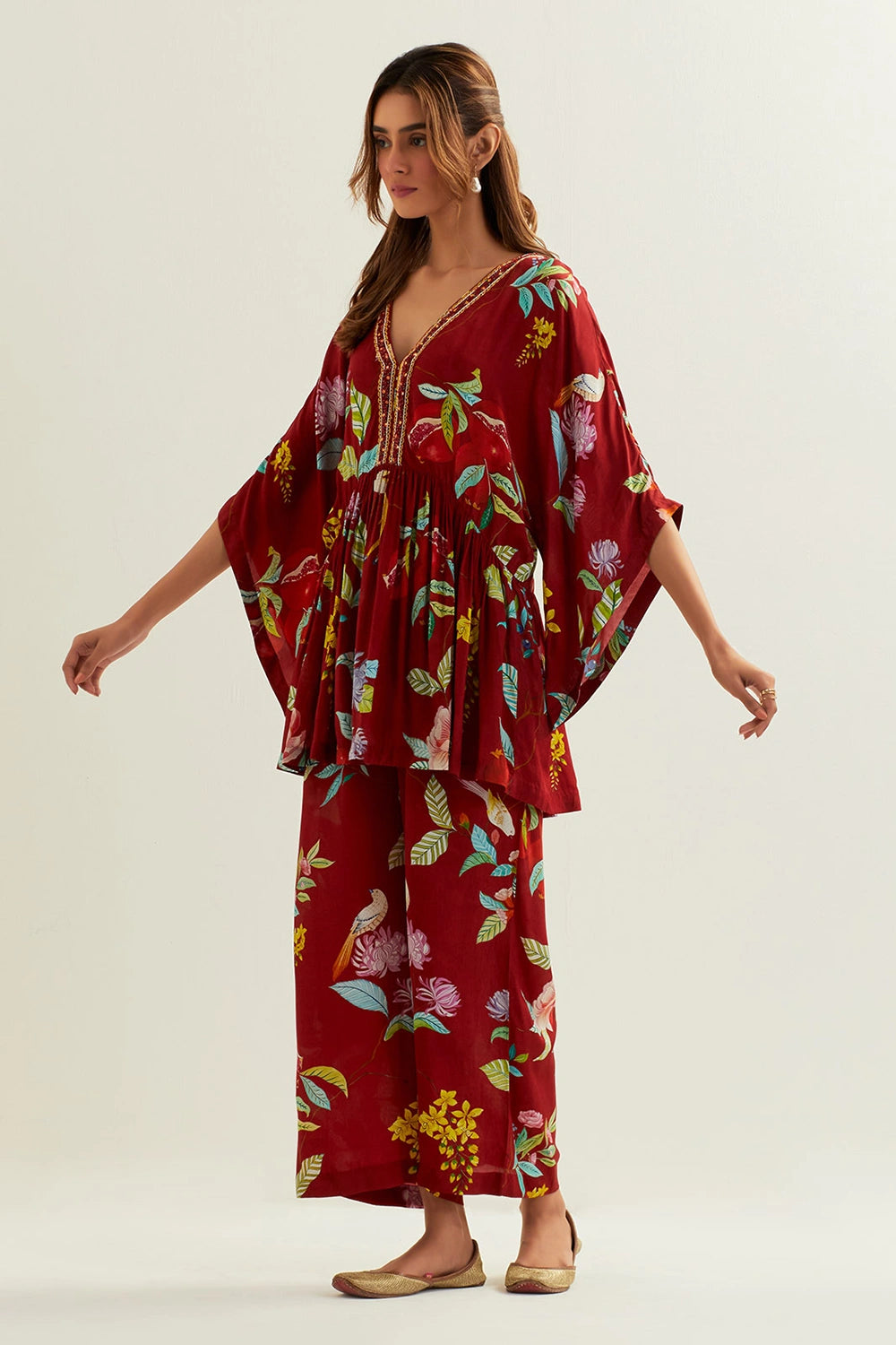 Maia Short Kaftan Top With Bottom