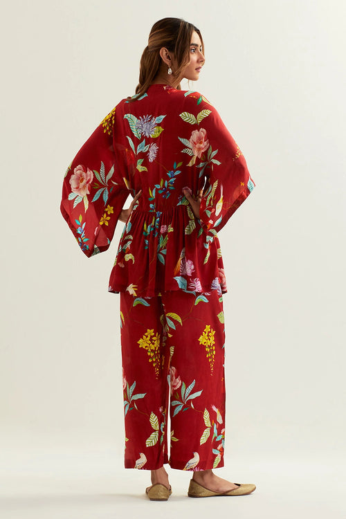 Maia Short Kaftan Top With Bottom