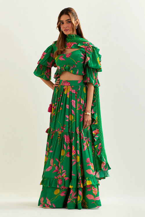 Anaira Flare Skirt With Blouse