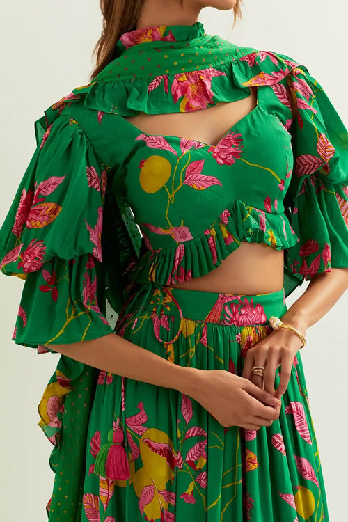 Anaira Flare Skirt With Blouse