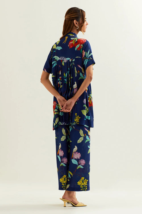 Keid Pleated Shirt With Pant Set