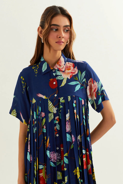 Keid Pleated Shirt With Pant Set