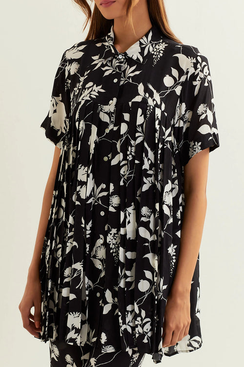 Buna Pleated Shirt And Pant Set