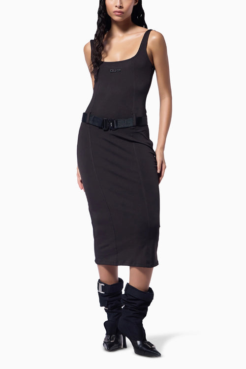 Athleisure Belted Jersey Dress
