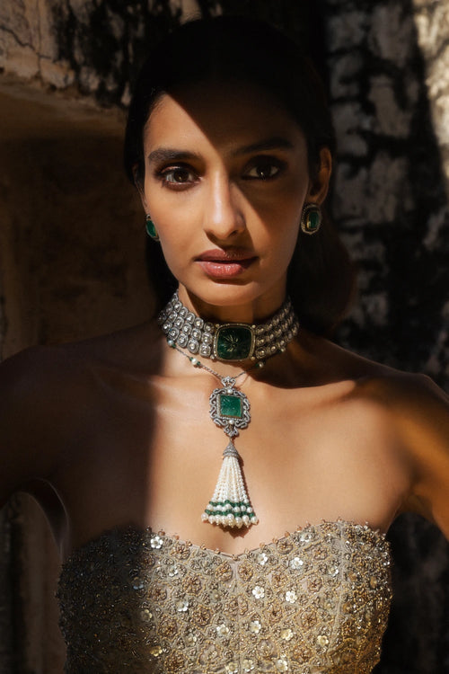 Selena Peplum With Sharara Set