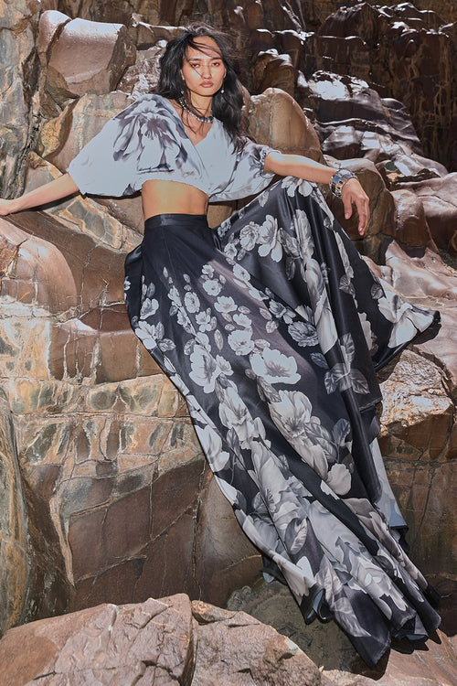 Floral Print Maxi Skirt Set