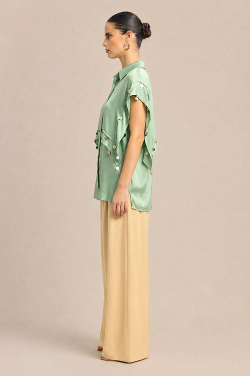 Ash Green Coin Flap Shirt