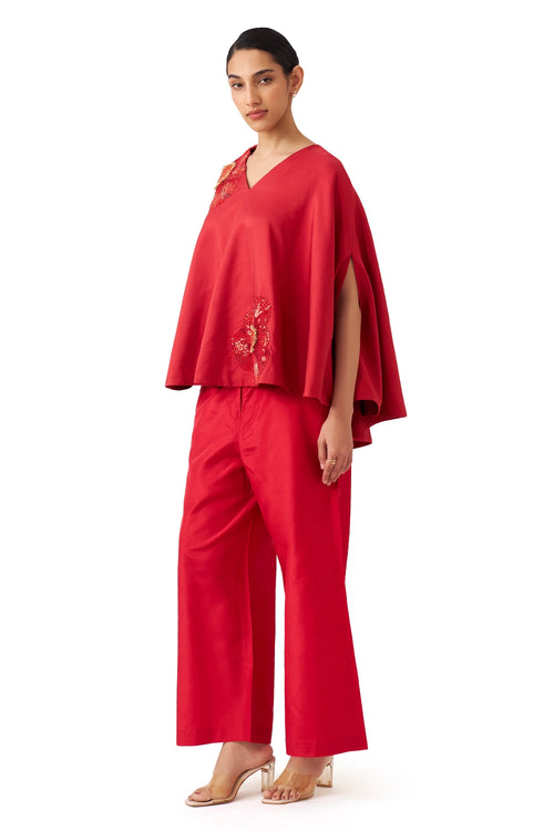 Carmine Poppy Co-ord Set