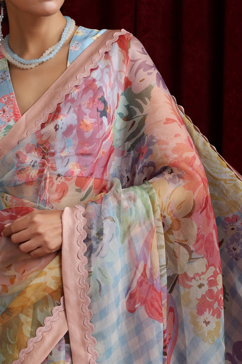 Rani Bloom Saree Set