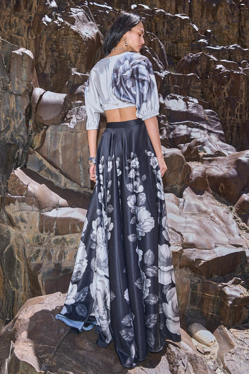 Floral Print Maxi Skirt