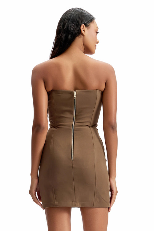 Contour Pleated Mini Dress