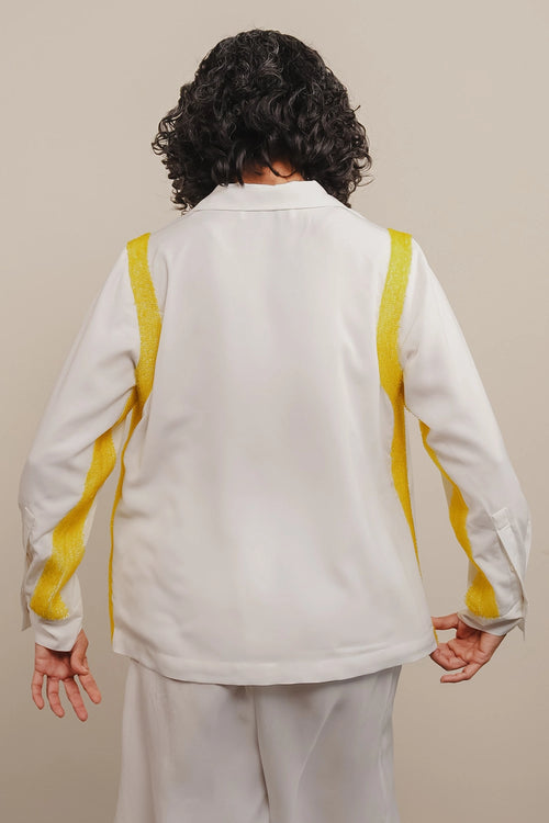 White Side Panel Shirt