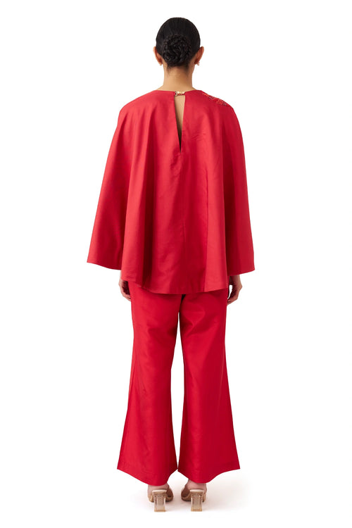 Carmine Poppy Co-ord Set