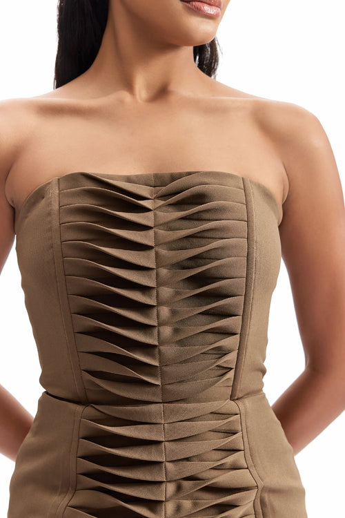 Contour Pleated Mini Dress