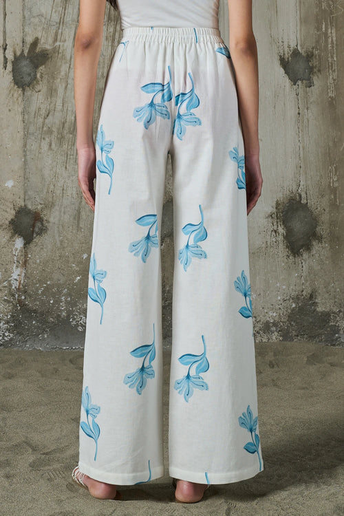 Moonlit Bloom Straight Trousers
