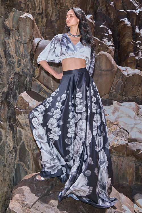 Floral Print Maxi Skirt