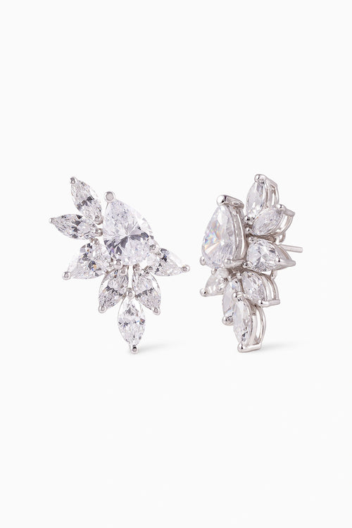 Camellia Mixed-Cut Diamond Studs