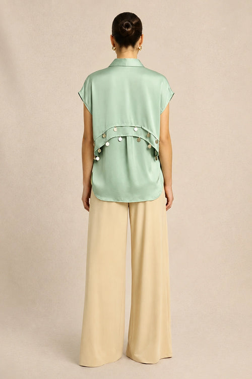 Ash Green Coin Flap Shirt