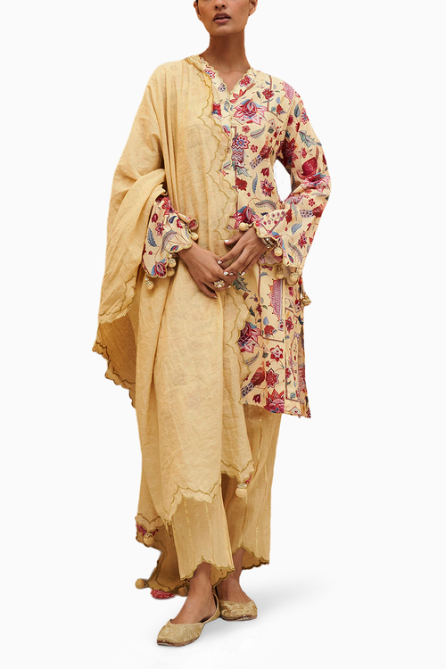 Ramya Yellow Tunic Set