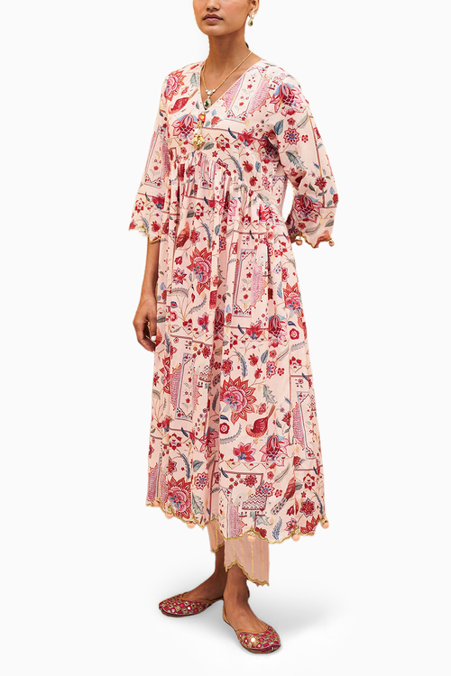 Ramya Pink Kalidar Set