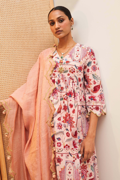 Ramya Pink Kalidar Set