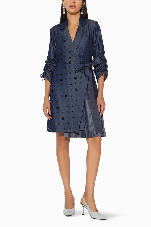 Nebula Embroidered Jacket Dress