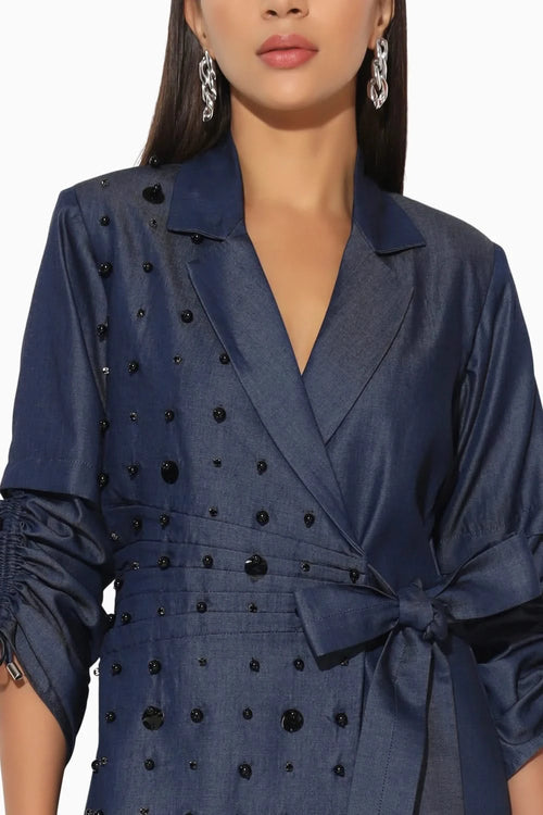 Nebula Embroidered Jacket Dress