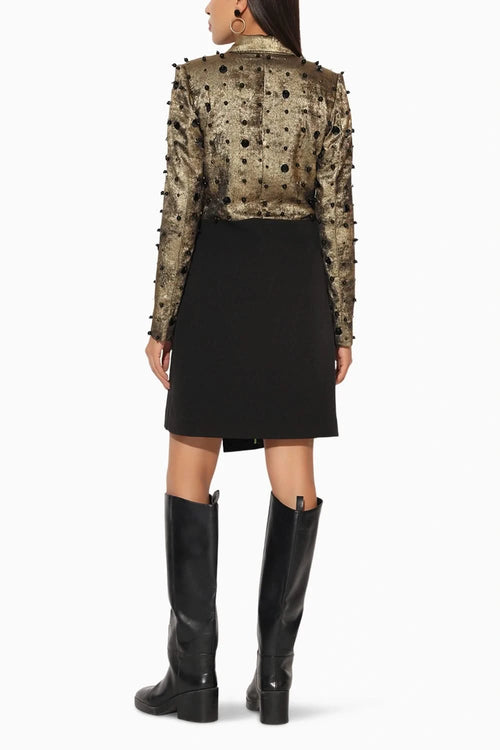 Veyora Gold Jacket Dress