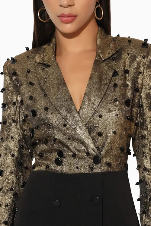 Veyora Gold Jacket Dress