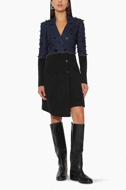 Veyora Blue Jacket Dress