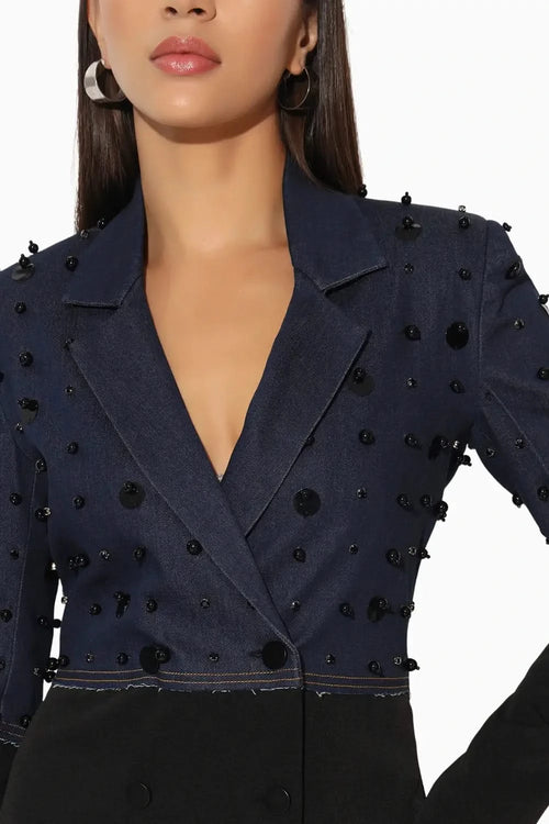 Veyora Blue Jacket Dress