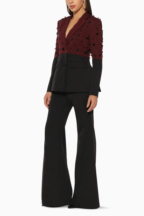 Stellix Maroon Pant Suit Set