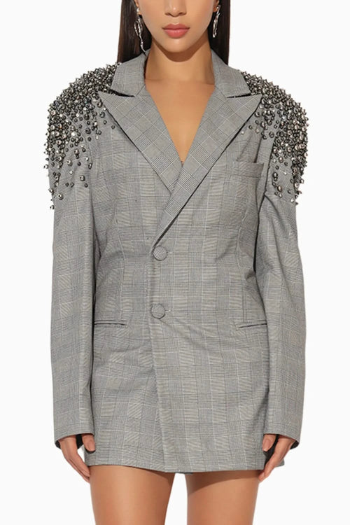 Selvaris Embroidered Jacket Dress