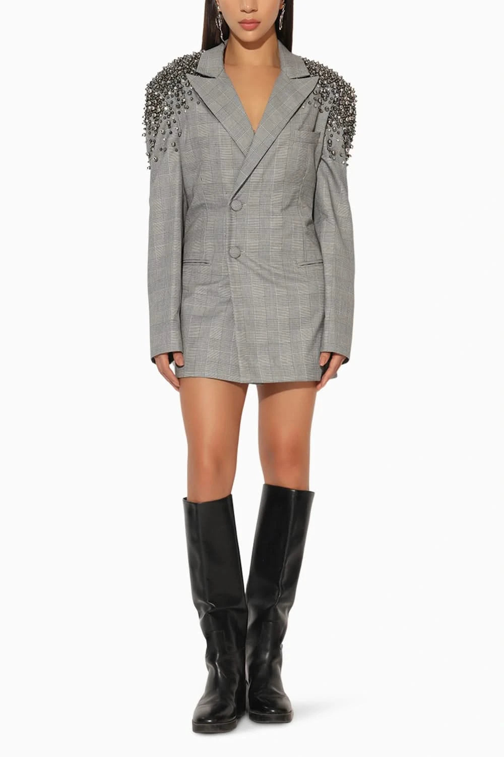 Selvaris Embroidered Jacket Dress