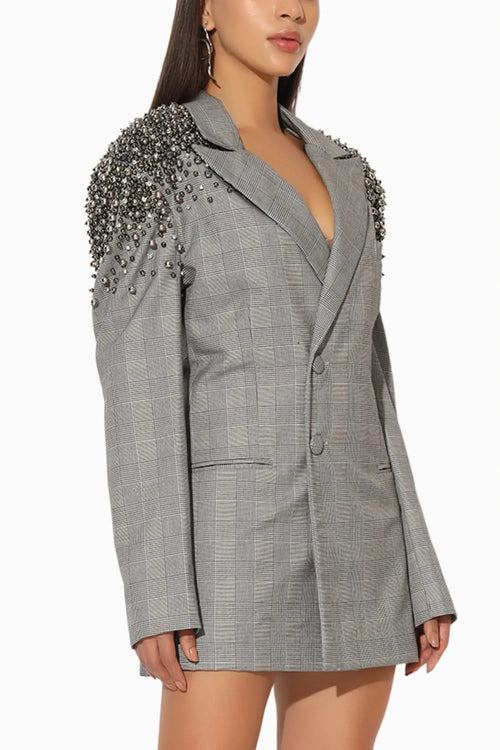 Selvaris Embroidered Jacket Dress