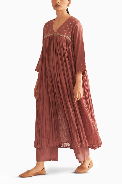 Mrinal Old Rose Kurta Set