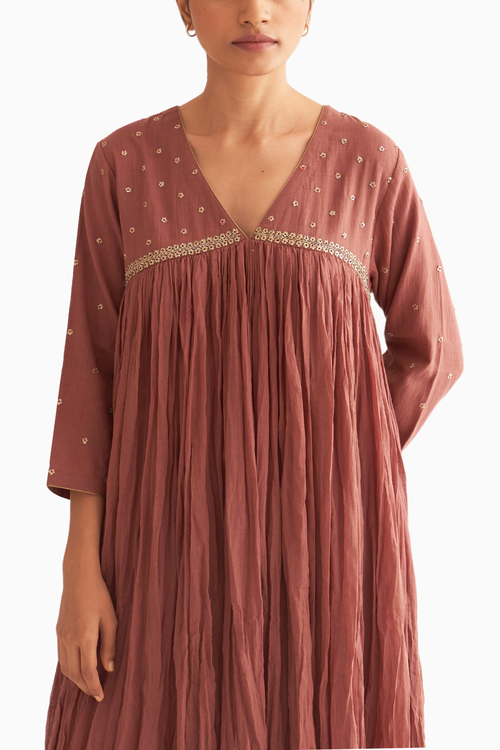 Mrinal Old Rose Kurta Set