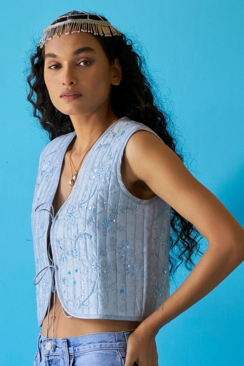 Badal Light Blue Gilet